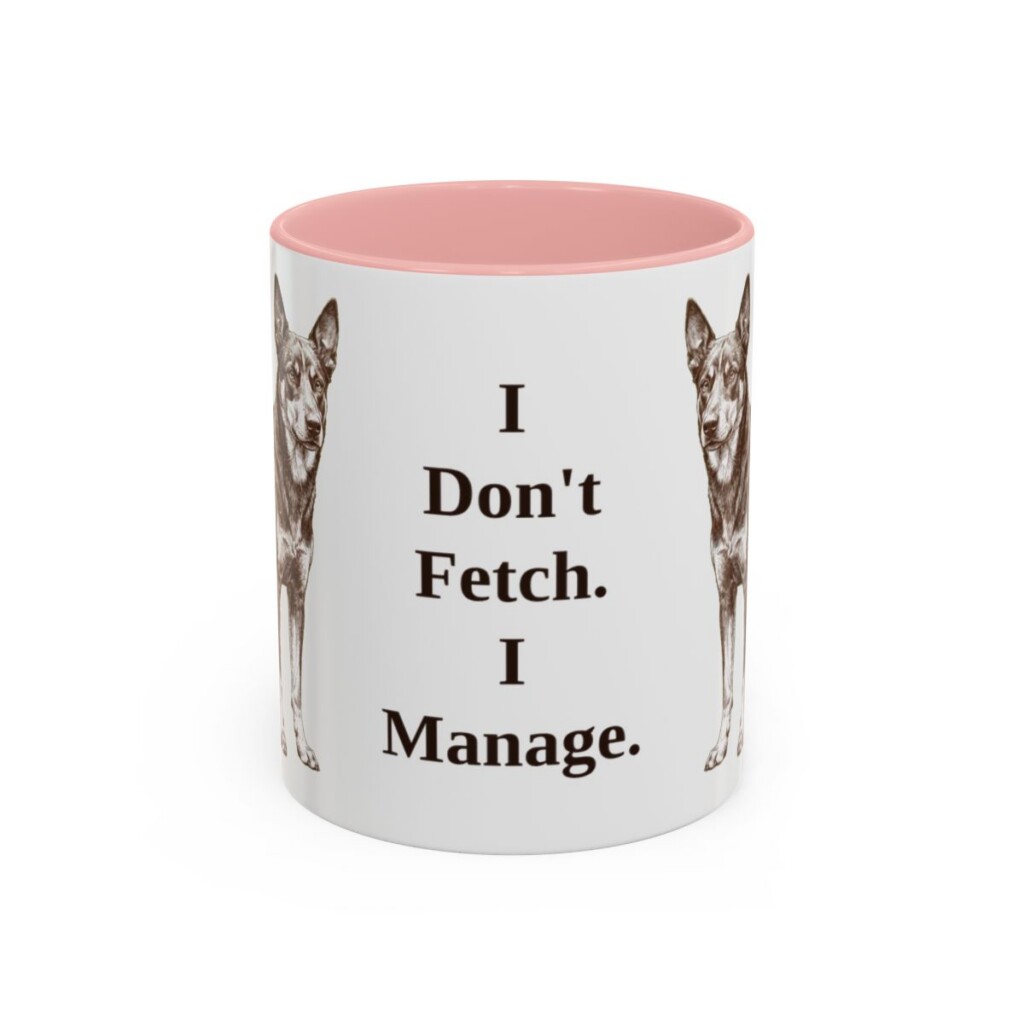 11oz Funny McNab Mug, Pink, front view