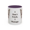 11oz Funny McNab Mug, Purple, front view