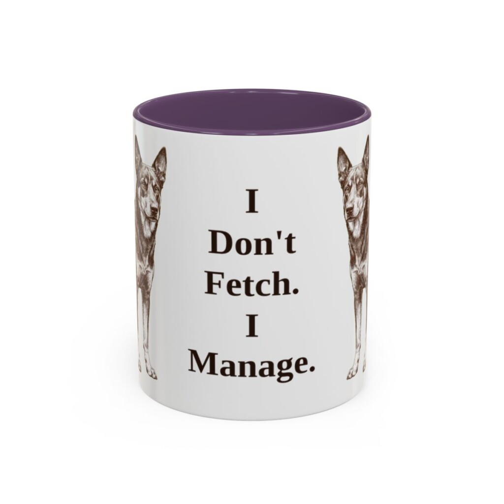 11oz Funny McNab Mug, Purple, front view
