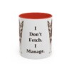 11oz Funny McNab Mug, Red, front view