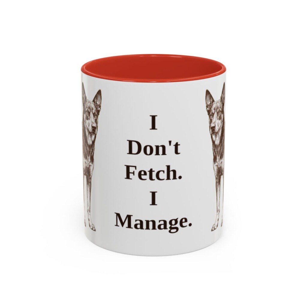 11oz Funny McNab Mug, Red, front view