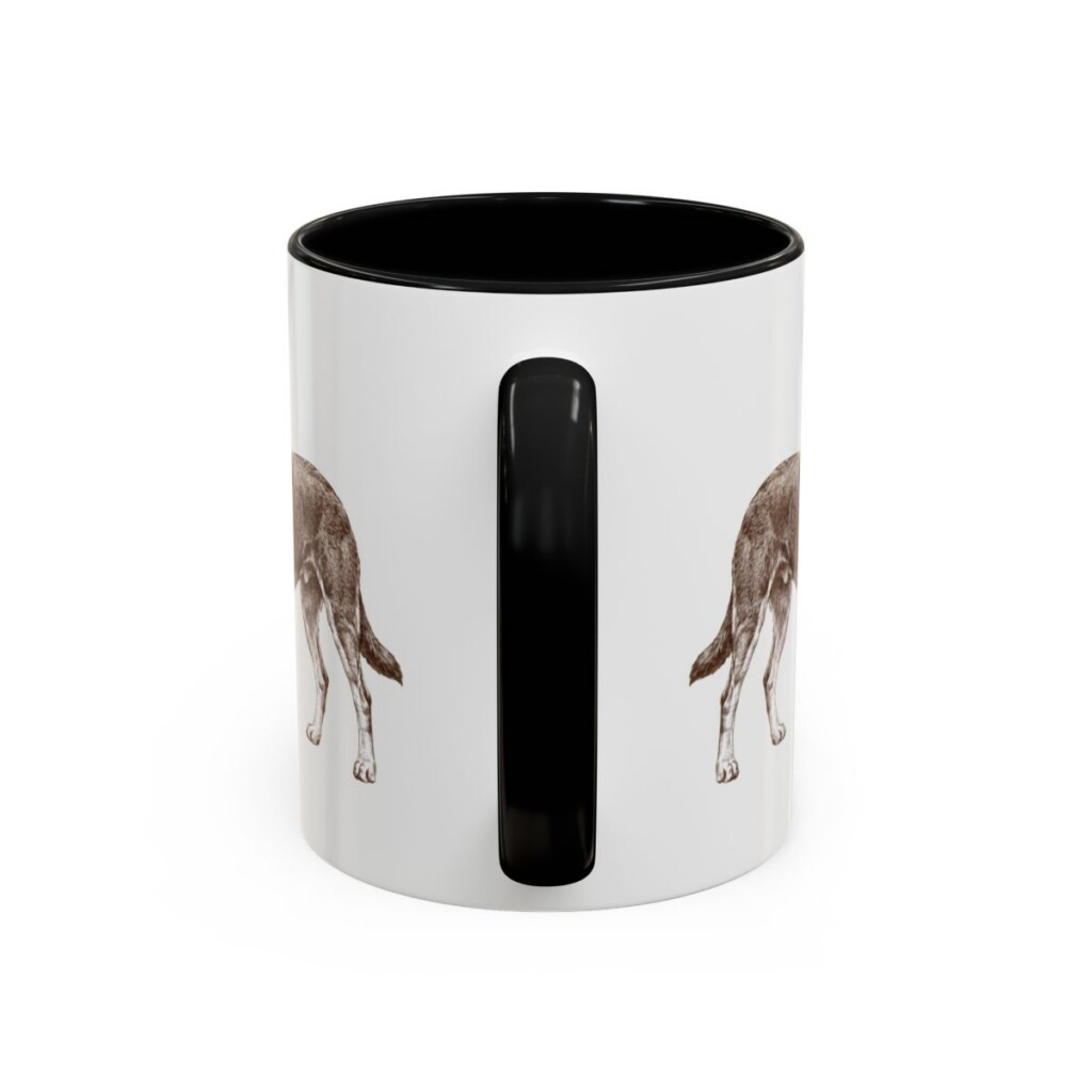 11oz McNab Latin Mug, Black, back view