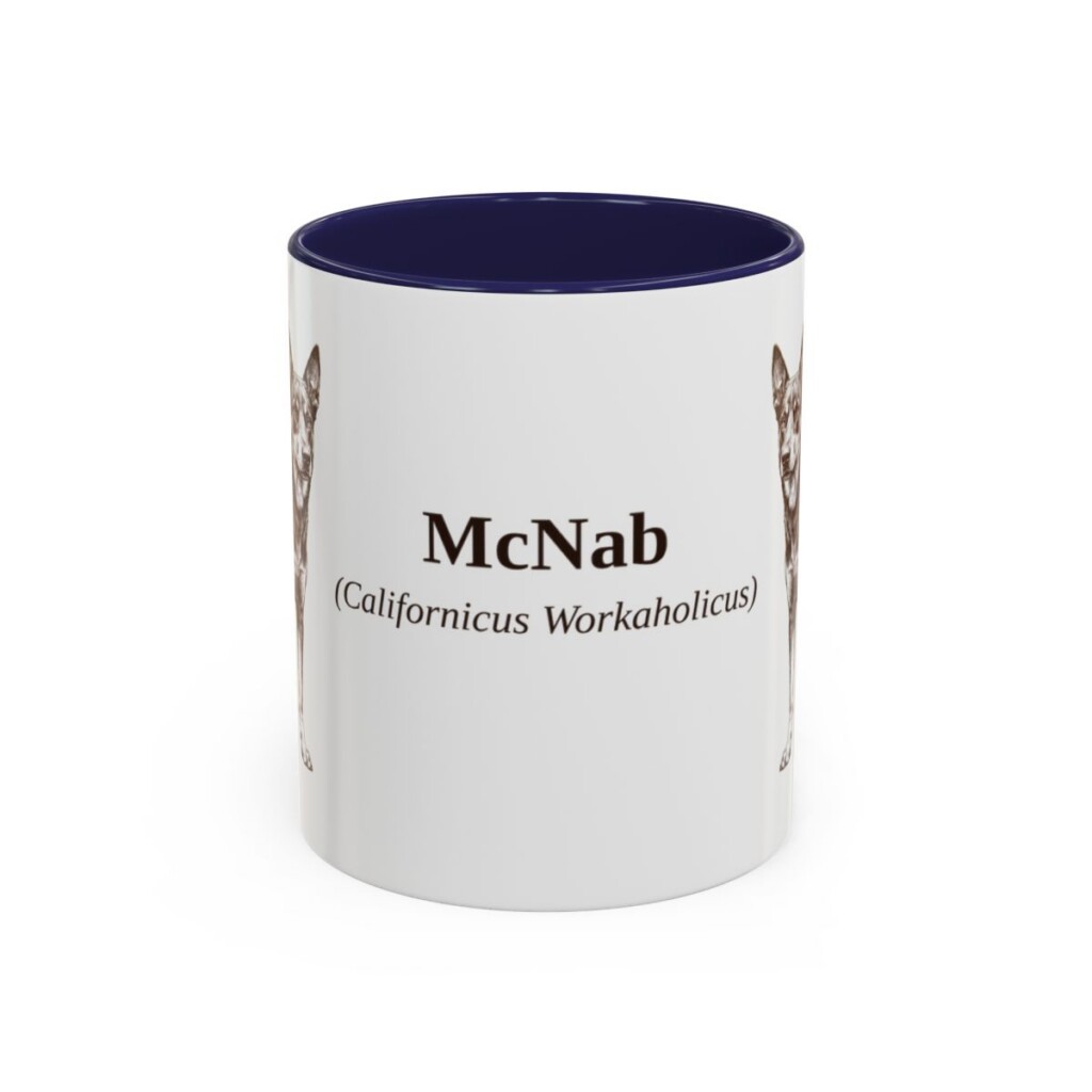 11oz McNab Latin Mug, Navy, front view