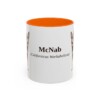 11oz McNab Latin Mug, Orange, front view