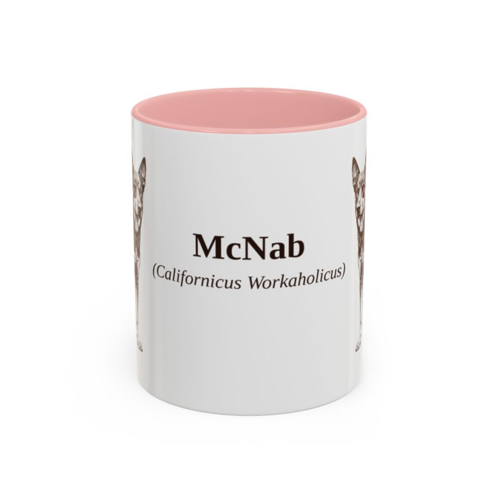 11oz McNab Latin Mug, Pink, front view