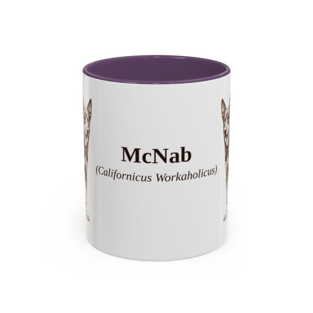11oz McNab Latin Mug, Purple, front view