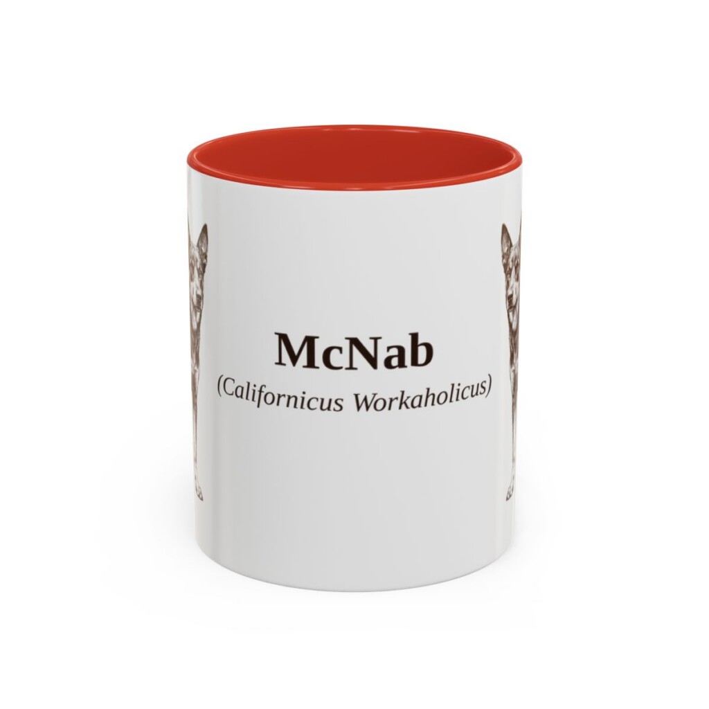 11oz McNab Latin Mug, Red, front view