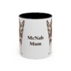11oz McNab Dog Mom Mug, Black, front view