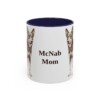 11oz McNab Dog Mom Mug, Navy, front view