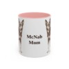 11oz McNab Dog Mom Mug, Pink, front view