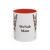 11oz McNab Dog Mom Mug, Red, front view