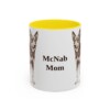 11oz McNab Dog Mom Mug, Yellow, front view