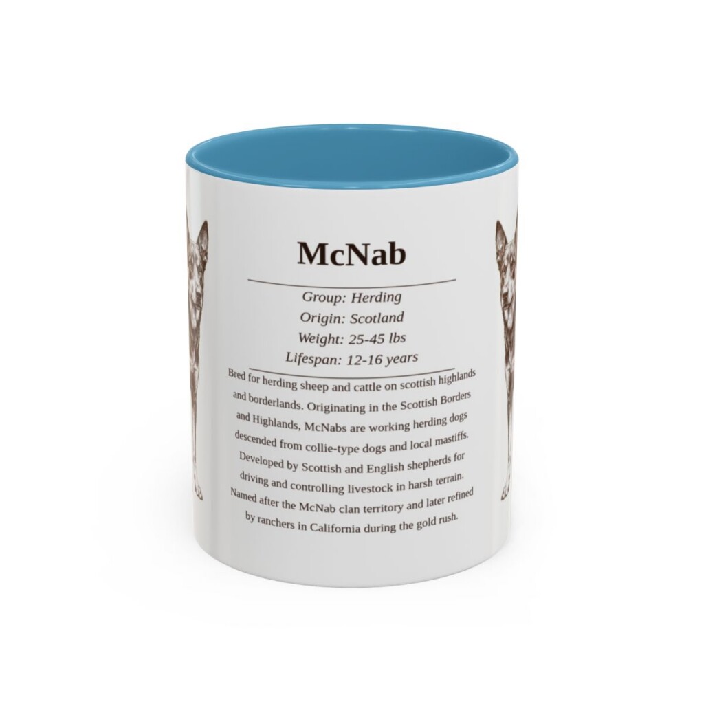 11oz McNab Mug, Light Blue, front view