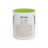 11oz McNab Mug, Light Green, front view