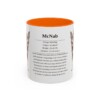 11oz McNab Mug, Orange, front view