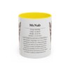 11oz McNab Mug, Yellow, front view