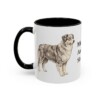 11oz Miniature American Shepherd Mug, Black, left side view