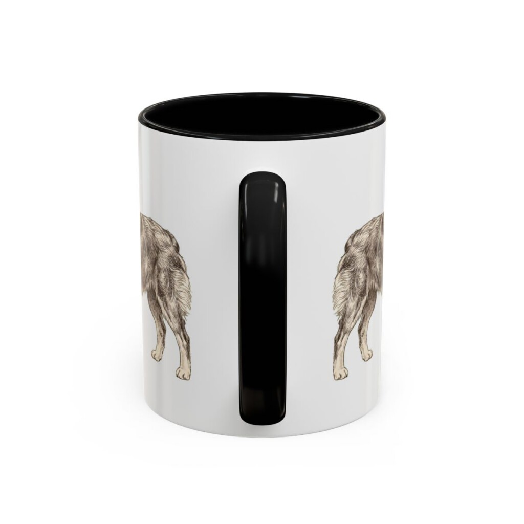 11oz Miniature American Shepherd Dog Dad Mug, Black, back view