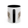 11oz Funny Miniature American Shepherd Mug, Black, back view