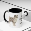 11oz Funny Miniature American Shepherd Mug, Black, lifestyle photo