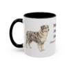 11oz Miniature American Shepherd Latin Mug, Black, left side view
