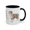 11oz Miniature American Shepherd Latin Mug, Black, right side view