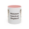 11oz Miniature American Shepherd Mug, Pink, front view