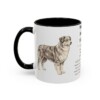 11oz Miniature American Shepherd Mug, Black, left side view