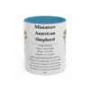 11oz Miniature American Shepherd Mug, Light Blue, front view