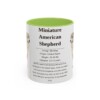 11oz Miniature American Shepherd Mug, Light Green, front view