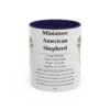 11oz Miniature American Shepherd Mug, Navy, front view