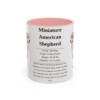 11oz Miniature American Shepherd Mug, Pink, front view