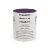 11oz Miniature American Shepherd Mug, Purple, front view