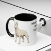 11oz Miniature Bull Terrier Mug, Black, lifestyle photo