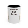 11oz Miniature Bull Terrier Mug, Black, front view