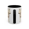 11oz Miniature Bull Terrier Dog Dad Mug, Black, back view