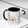 11oz Funny Miniature Bull Terrier Mug, Black, lifestyle photo
