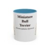 11oz-miniature-bull-terrier-mug-latin-light-blue 11oz Miniature Bull Terrier Latin Mug, Light Blue, front view
