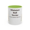 11oz-miniature-bull-terrier-mug-latin-light-green 11oz Miniature Bull Terrier Latin Mug, Light Green, front view