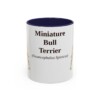 11oz-miniature-bull-terrier-mug-latin-navy 11oz Miniature Bull Terrier Latin Mug, Navy, front view