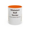 11oz-miniature-bull-terrier-mug-latin-orange 11oz Miniature Bull Terrier Latin Mug, Orange, front view