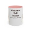 11oz-miniature-bull-terrier-mug-latin-pink 11oz Miniature Bull Terrier Latin Mug, Pink, front view