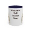11oz-miniature-bull-terrier-mug-mom-navy 11oz Miniature Bull Terrier Dog Mom Mug, Navy, front view