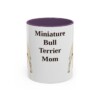 11oz-miniature-bull-terrier-mug-mom-purple 11oz Miniature Bull Terrier Dog Mom Mug, Purple, front view