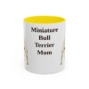 11oz-miniature-bull-terrier-mug-mom-yellow 11oz Miniature Bull Terrier Dog Mom Mug, Yellow, front view