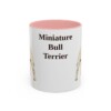 11oz Miniature Bull Terrier Mug, Pink, front view