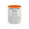11oz-miniature-bull-terrier-mug-writeup-orange 11oz Miniature Bull Terrier Mug, Orange, front view