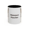 11oz Miniature Pinscher Mug, Black, front view