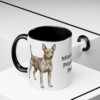 11oz Miniature Pinscher Dog Dad Mug, Black, lifestyle photo