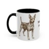 11oz Miniature Pinscher Dog Dad Mug, Black, left side view